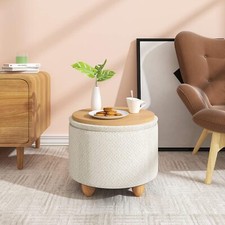 Sitzhocker mit stauraum rund - mit,