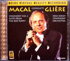Zdenek MACAL: GLIERE Symphony No.2 The Red Poppy DELOS CD Sinfonie Audiophile