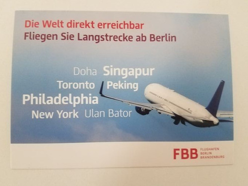 Werbekarte flughafen - ak,