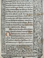 Original Stundenbuch Blatt Horae Vostre Paris 1501