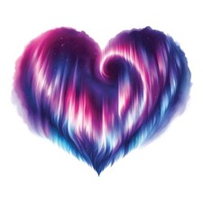 Aquarell Aurora Herz 9x9 cm