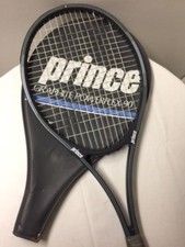 PRINCE GRAPHITE POWERFLEX 90 TENNISSCHLÄGER MIT TASCHE 4 ½ No 4 MIT LEDER-GRIFF