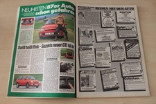 Auto Bild 37/1986 Suzuki Swift GTI mit 101PS im TEST auf einer Seite