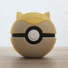 3D Printed Sandshrew Pokéball – Pokémon Display Decor | Collectible