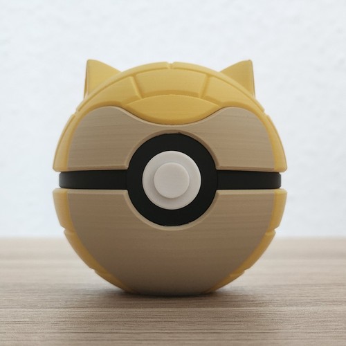 Printed sandshrew pokéball - 3d,