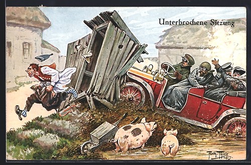 Künstler thiele auto - künstler-ak,