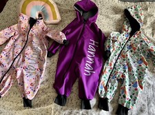 3 Kinder Overall’s Softshell, Einteiler, iELM Gr. 80, personalisiert HANNAH  ♥️