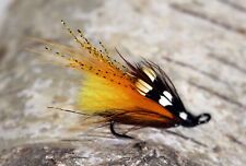 Lachsfliege auf Doppelhaken Gr.8 (braun / orange)