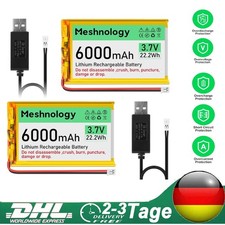 2 Stücke 3,7 V 6000 mAh