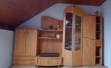 Hochwertige Anbauwand Buche geschäftet teilmassiv