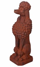 Hundeskulptur Pudel Rost Figur