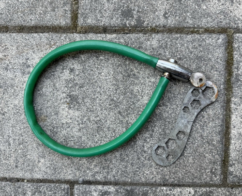 Vintage fahrradschloss mit - vintage,