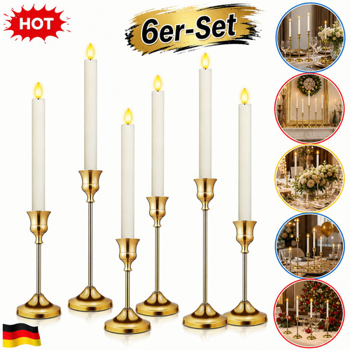 Teilig metall kerzenständer - metall,