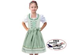 Kinder Dirndl Kleid Cassy Trachtenhans salbei grün / 9 - 10 Jahre, Gr 134 - 140