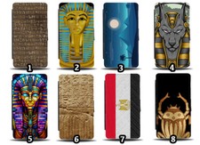Ägypten Flip Wallet Case Ägyptische Hieroglyphen Alte Schrift Mumie Pharao Spaß