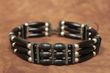 Horn/ Knochen Halsband Choker Leder Indianerschmuck