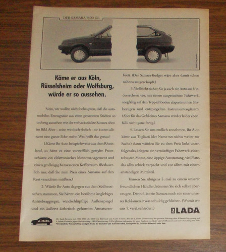 Seltene werbung lada samara - seltene,
