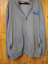 Puma; Jacke; Langarm; hell- grau; Gr.60/ 62; Herren; Kapuze; Reißverschluß;