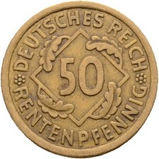 Weimar 50 Rentenpfennig 1924 A