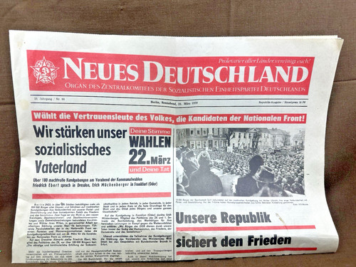 Ddr zeitung neues deutschland - ddr,