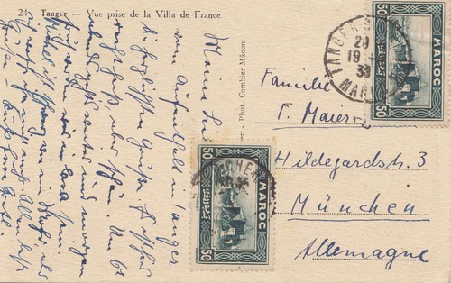 Maroc 1938 post - post, tanger