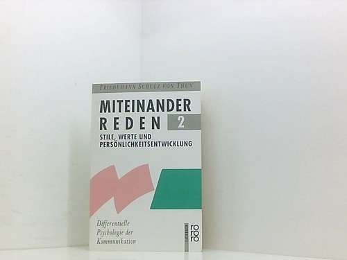 Miteinander reden stile - reden, /