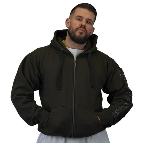 Brachial zip hoody - "gym", dark