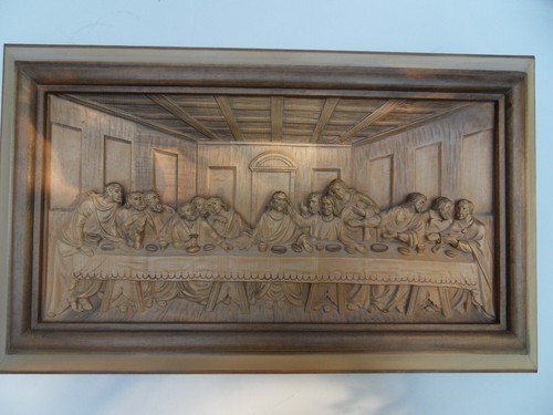 Großes geschnitztes holzbild - geschnitztes,