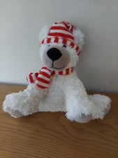 Eisbär Stofftier mit Mütze