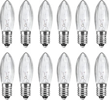 12 Stück E10 24V 3W Ersatzbirnen Glühbirne Topkerzen Für 10 Schwibbogen, Warmwei