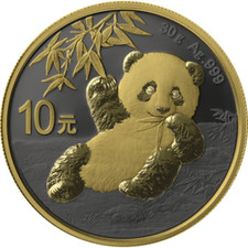 10 Yuan Golden Ring Edition - Panda China 30 Gramm Silber 2020