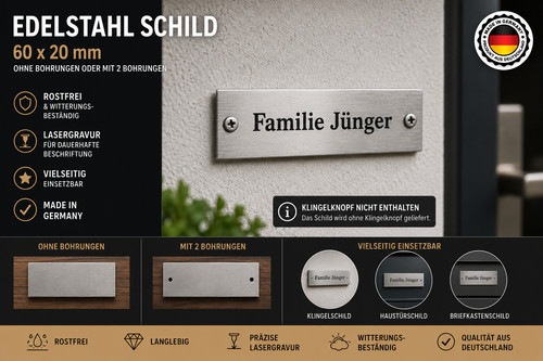 Edelstahlschild gravur - edelstahlschild,