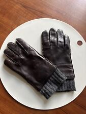 HUGO BOSS Leder Handschuhe Men GR. 9,5 braun gefüttert "Hosko" TOP Herbst Winter