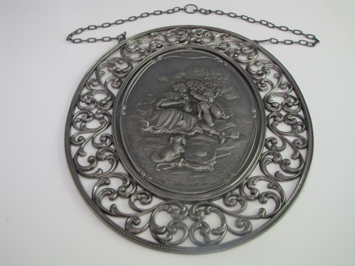 Wandschmuck romanze aus zinn - romanze,