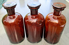 3 alte Apothekenflaschen, Glas