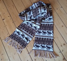 BY LYSGAARD Damen Schal Wolle / Baumwolle 21 x 250 cm braun NP 69,90 €