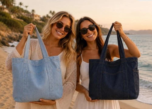 Damen jeans shopper tasche - jeans,