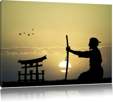 Leinwandbild Samurai 100x70 cm