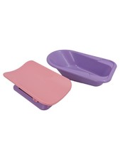 BERCHET Puppen Badewanne mit Wickelauflage Badespielzeug Lila 36 cm