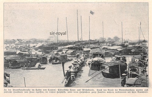 Chinesische hausboote hafen - chinesische,