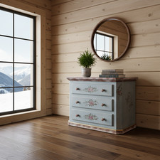 Kommode Anrichte klein Vintage shabby Landhaus blau retro Bauernkommode Landhaus