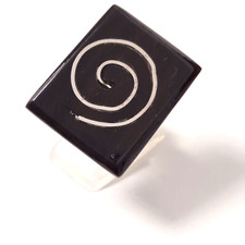 Echt 925 Silber Holz Ring