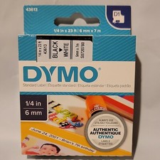 Dymo 1/4" (6mm) Black on White