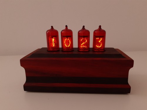 Padouk and wenge nixie - wenge, clock