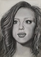 Mädchen  Kohlezeichnung 19 x