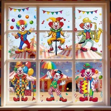Fensterbilder Karneval Clown