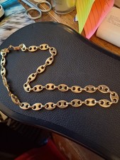 Bohnenkette goldfarben ca 44 cm lang 0,8 cm breit