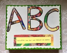 ABC Alphabet Buchstaben Holzbuchstaben lackiert Legespiel Vorschule