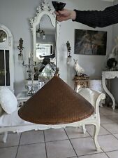 XL Midcentury Korbgeflecht  59cm Hänge Leuchte Lampe Design Rattan Vintage 60er