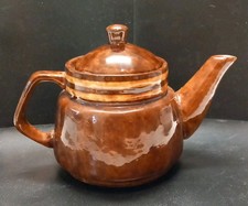 Rheinsberger Keramik Teekanne Kaffeekanne Kaffee Tee braun DDR 9.5 cm Höhe 